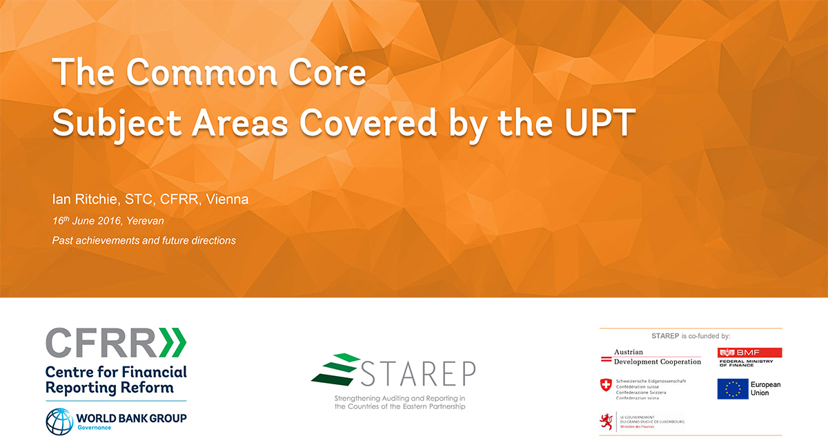 The Common Core: Subject Areas Covered by the UPT