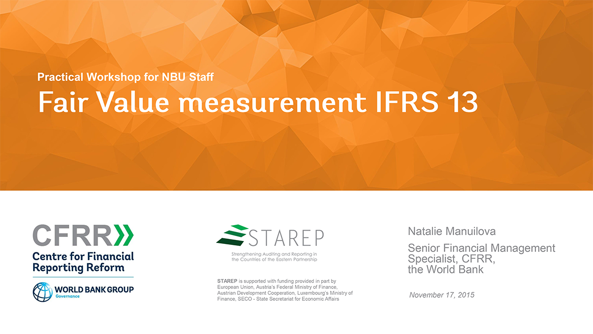 Fair Value measurement IFRS 13. November 2015