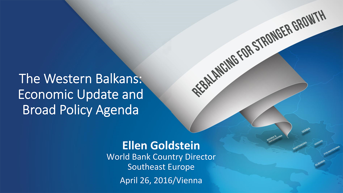 The Western Balkans: Economic Update and Broad Policy Agenda