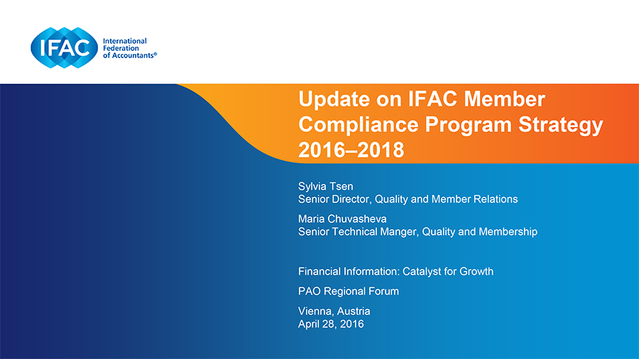 Update on IFAC Member Compliance Program Strategy 2016–2018
