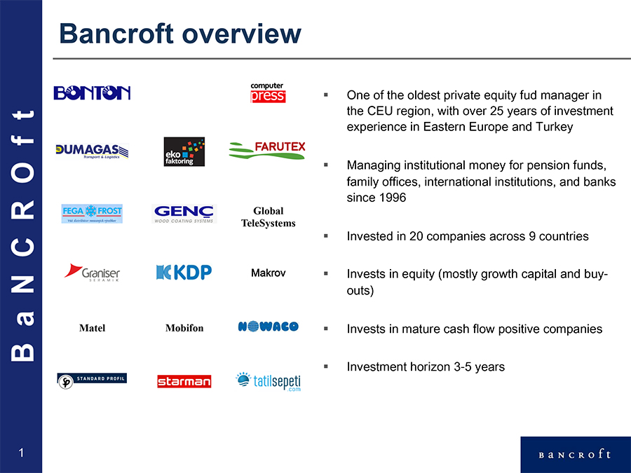 Bancroft Private Equity