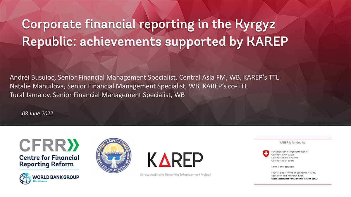 Corporate financial reporting in the Kyrgyz Republic: achievements supported by KAREP