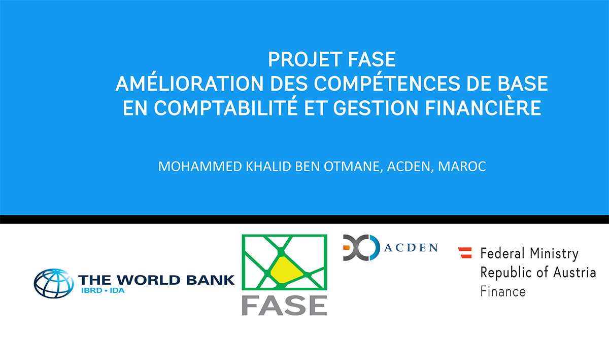 Session 2: Filling the gap – Designing and developing the accounting technician qualifications/certificates for the five French African speaking countries (ACDEN)