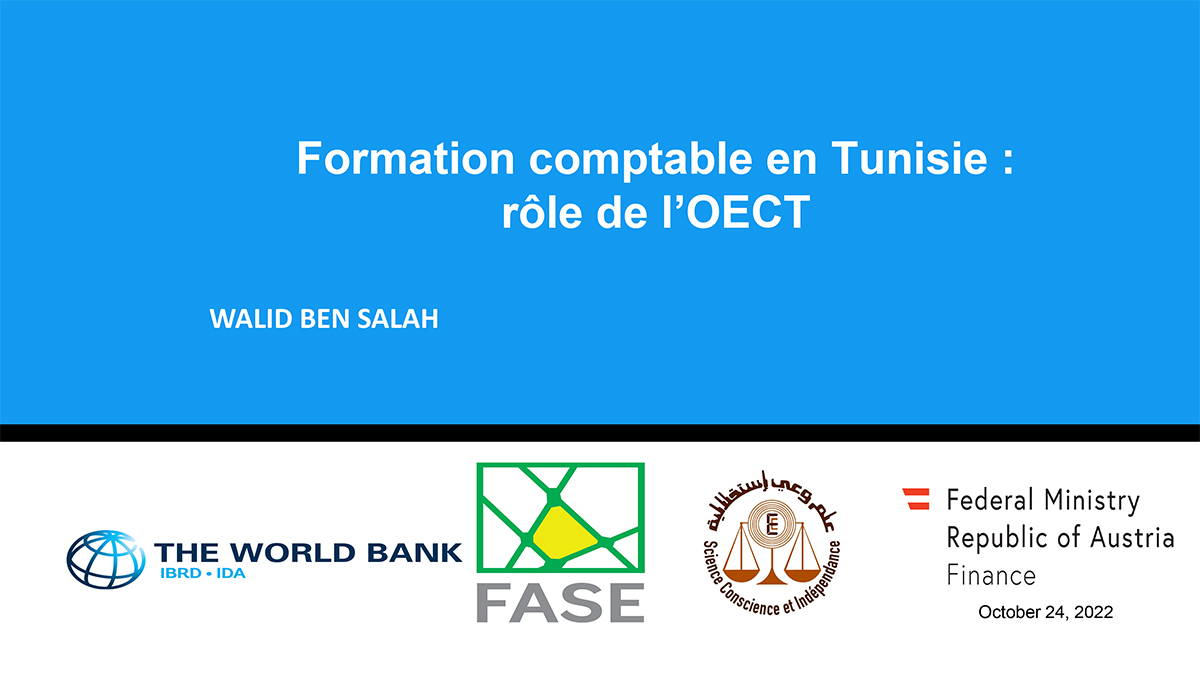 Session 3: Formation comptable en Tunisie: rôle de l’OECT