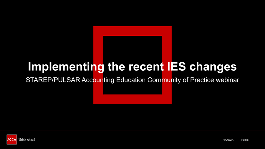 Implementing the recent IES changes