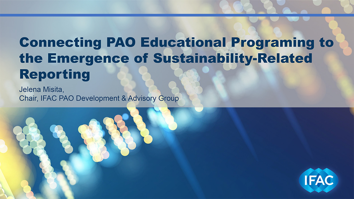 Connecting PAO Educational Programing to the Emergence of Sustainability-Related Reporting