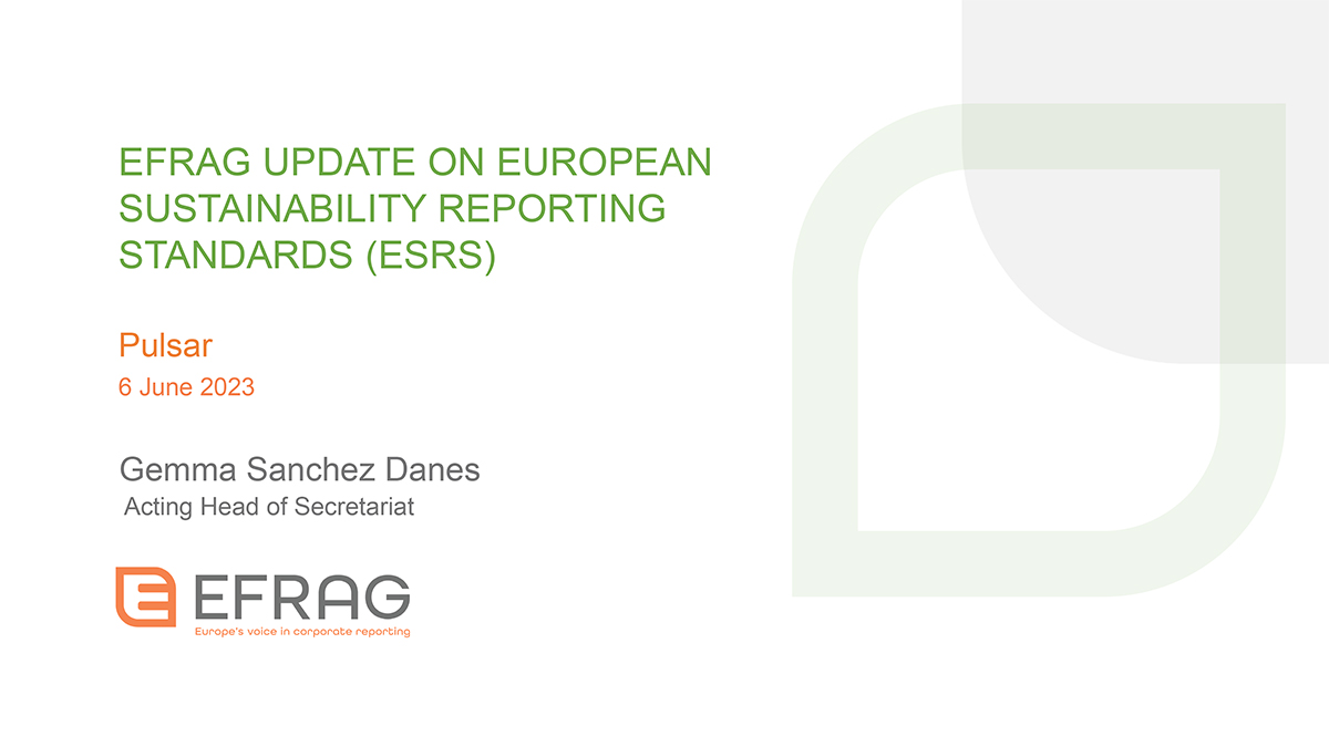EFRAG Update on European Sustainability Reporting Standards (ESRS)