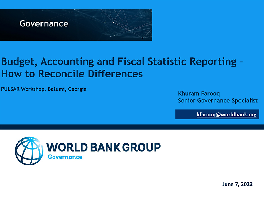 Budget, Accounting and Fiscal Statistic Reporting – How to Reconcile Differences