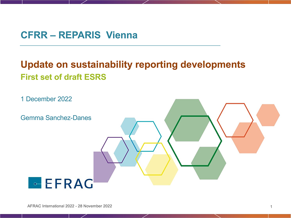 Update on sustainability reporting developments: First set of draft ESRS 