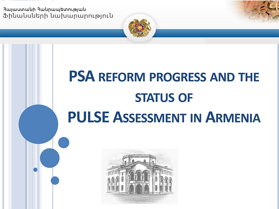PSA Reform Progress and the Status of PULSE Assessment in Armenia