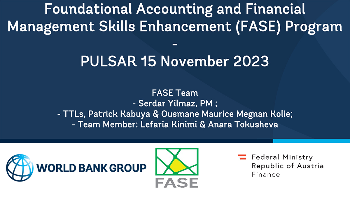 Foundational Accounting and Financial Management Skills Enhancement (FASE) Program