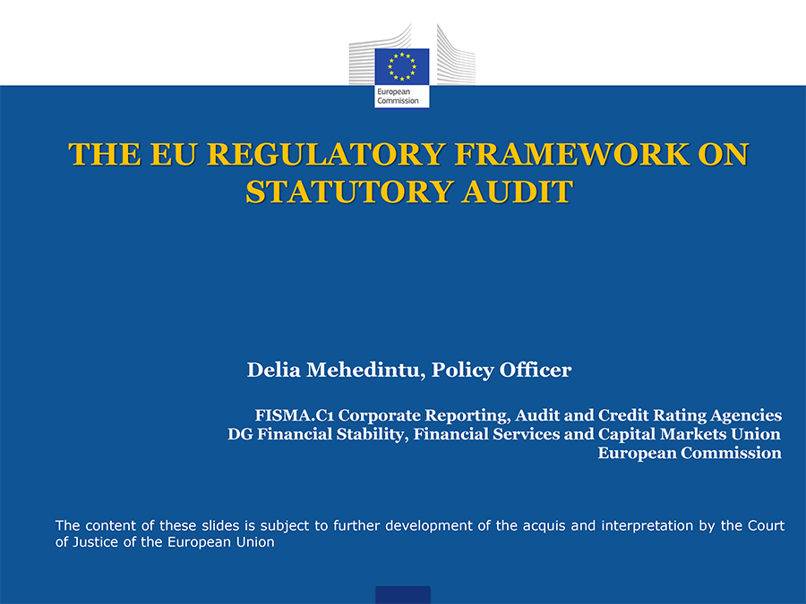 The EU Regulatory Framework on Statutory Audit