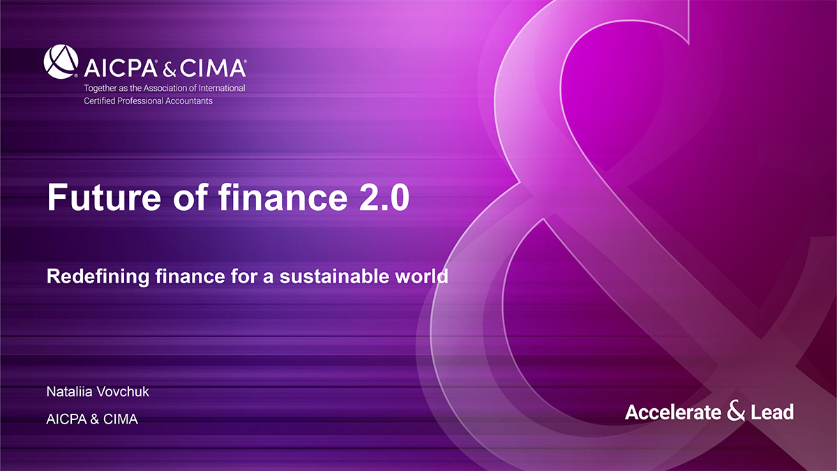 Redefining finance for a sustainable world 