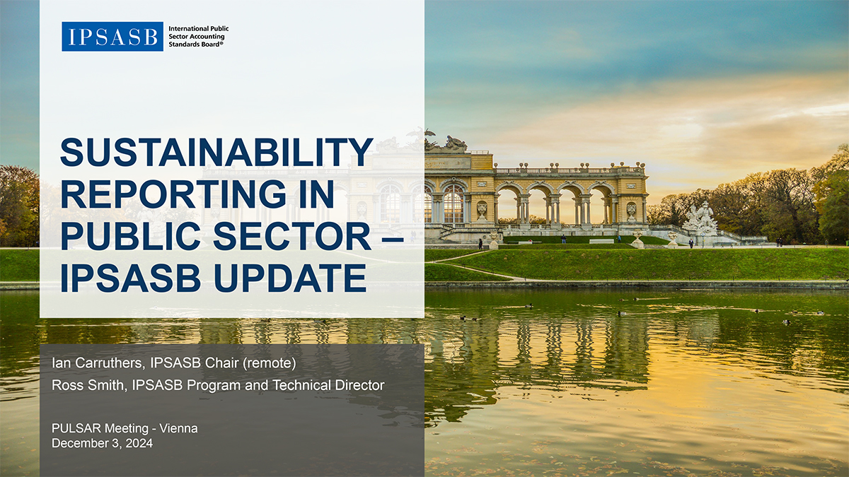 Sustainability Reporting in Public Sector – IPSASB Update