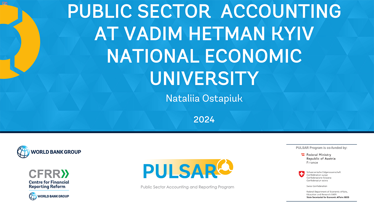 Public Sector Accounting at Vadim Hetmankyiv National Economic University