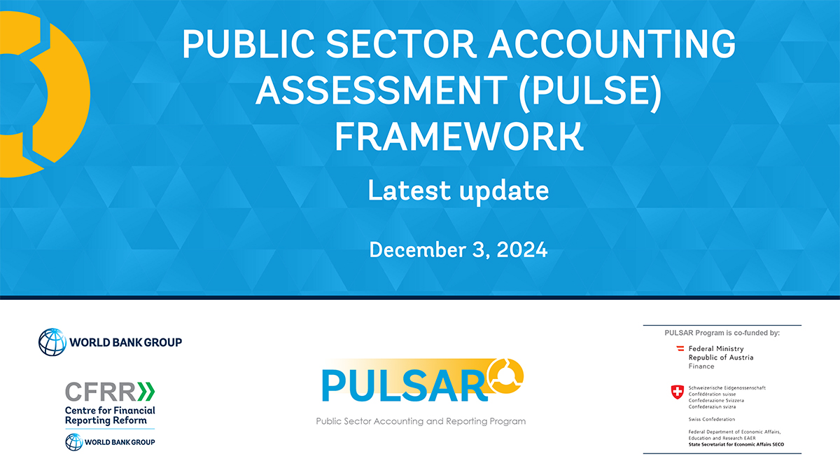 Public Sector Accounting Assessment (PULSE) Framework: Latest update