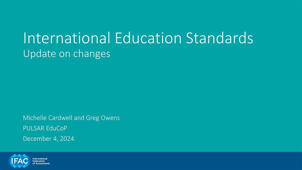 International Education Standards: Update on changes