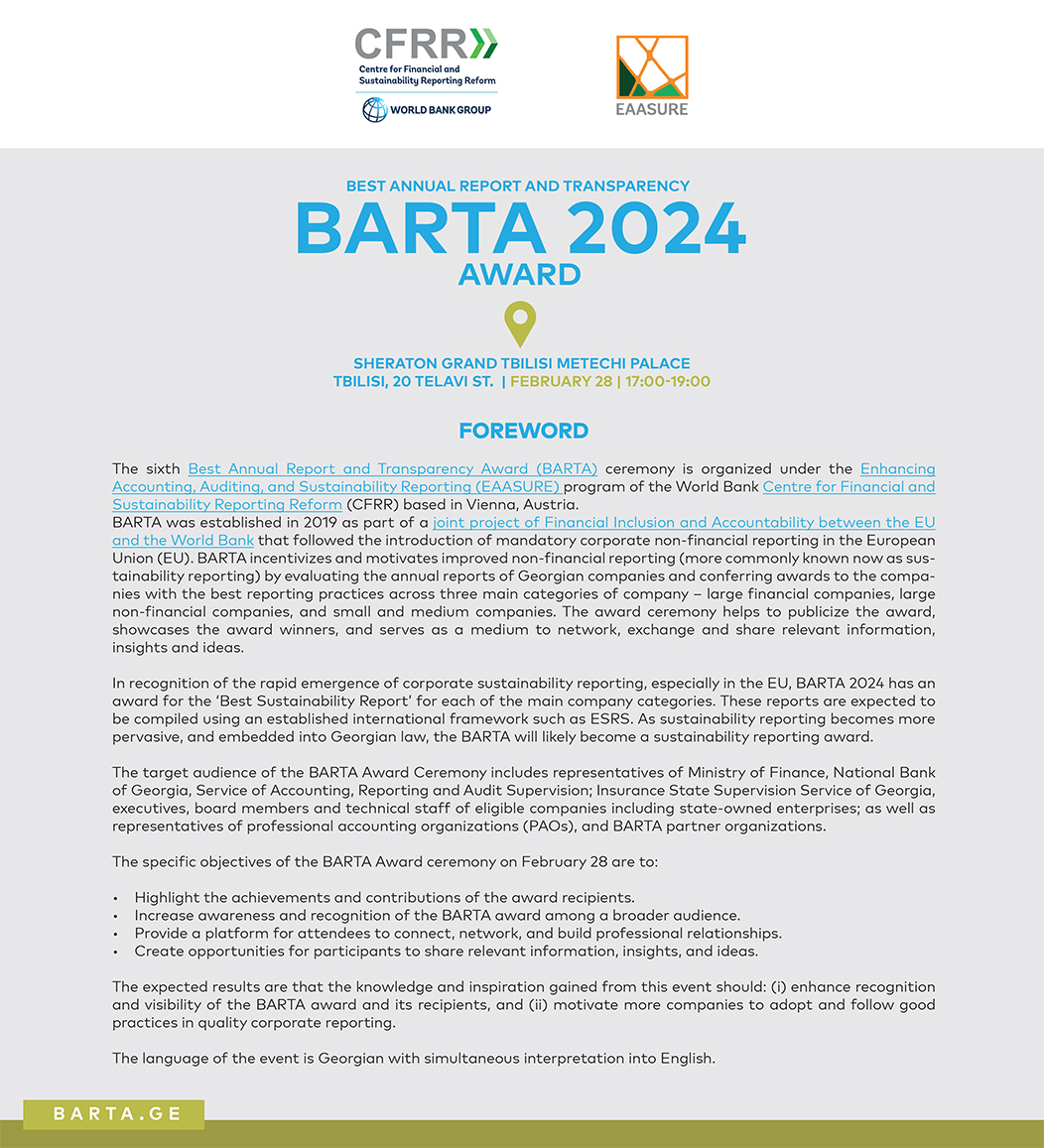 BARTA 2024 AWARD Agenda