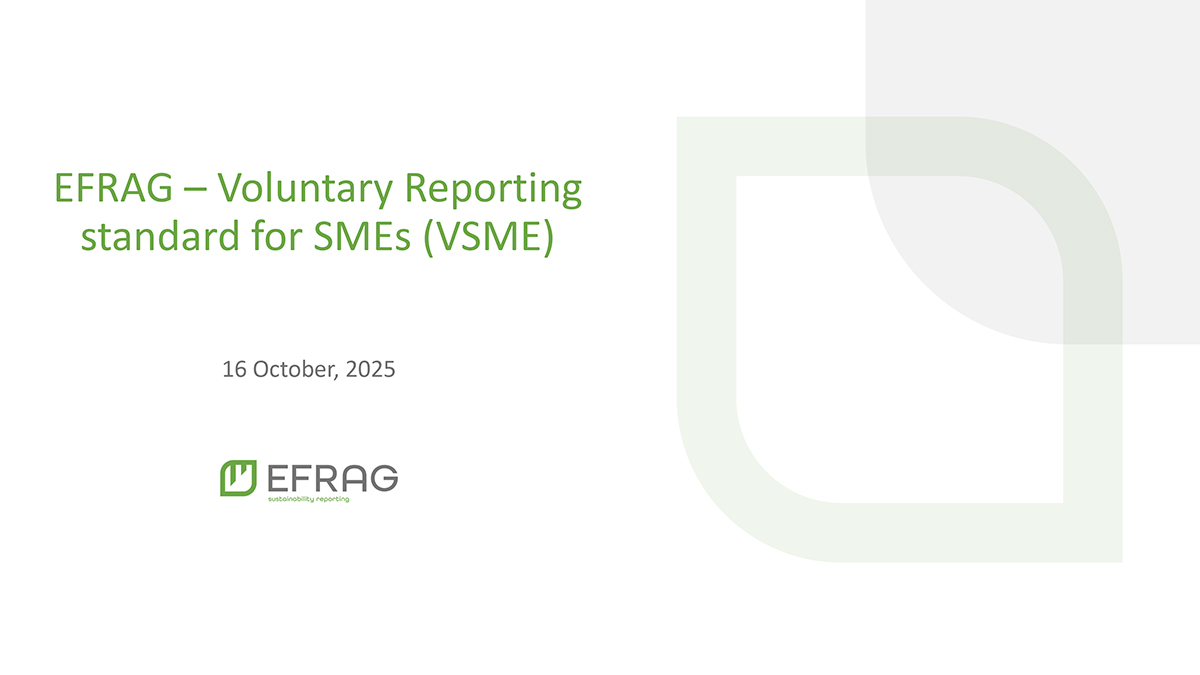 EFRAG – Voluntary Reporting standard for SMEs (VSME)