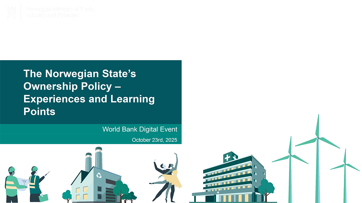 The Norwegian State’s Ownership Policy – Experiences and Learning Points