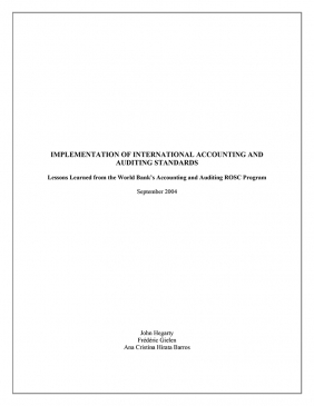 Lessons Learned from the World Bank’s Accounting and Auditing ROSC Program cover
