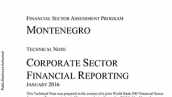 Montenegro - Corporate Sector Financial Reporting: Technical Note cover
