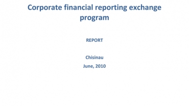 Corporate financial reporting exchange program: Final Report cover